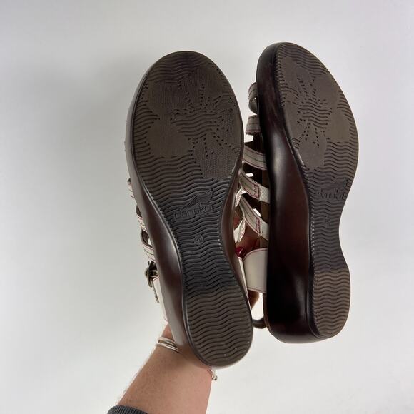Dansko Drea fisherman us women’s size 9 white leather strappy platform sandals - Picture 8 of 11